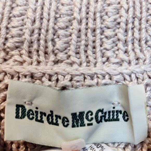 Deirdre McGuire Sweater Women's Small Beige Handknit Ireland - Picture 3 of 8